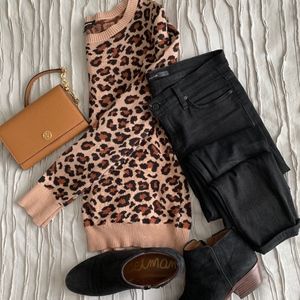 Express Leopard Print Sweater
